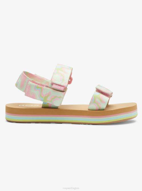 X4FH1242 multi Cage Sandals Women Roxy | Sandals