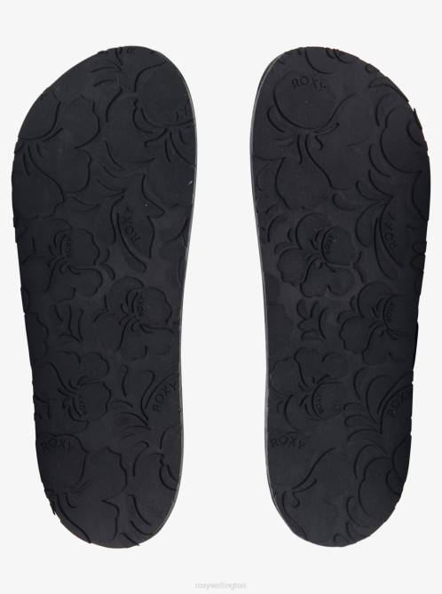 X4FH1245 black Slippy Braided Water-Friendly Sandals Women Roxy | Sandals