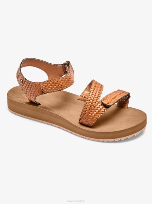 X4FH1261 brown/tan Anela Sandals Women Roxy | Sandals