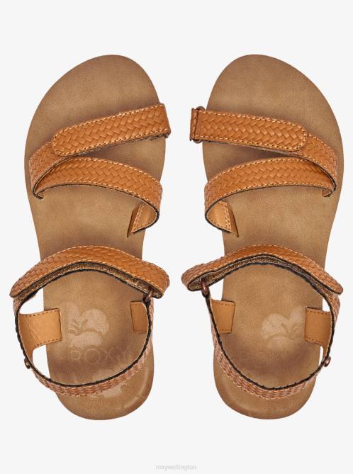 X4FH1261 brown/tan Anela Sandals Women Roxy | Sandals