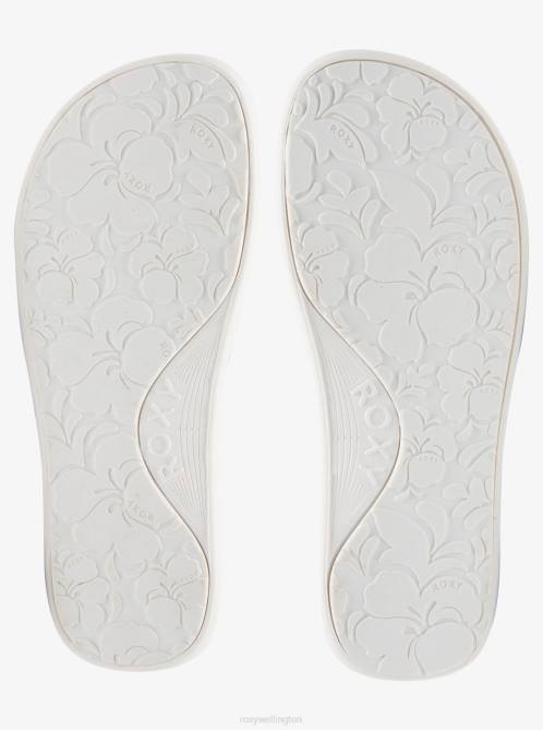 X4FH1272 white/stripe Slippy Water-Friendly Sandals Women Roxy | Sandals