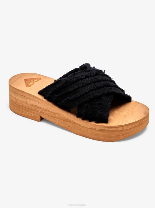 X4FH1275 black Kamea Wahine Sandals Women Roxy | Sandals