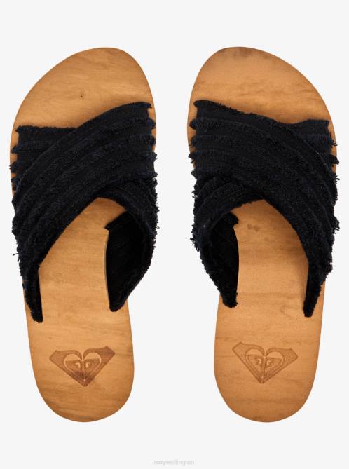 X4FH1275 black Kamea Wahine Sandals Women Roxy | Sandals