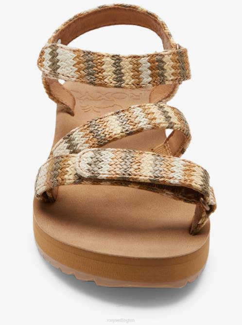 X4FH1281 fall leaf multi Anela Sandals Women Roxy | Sandals