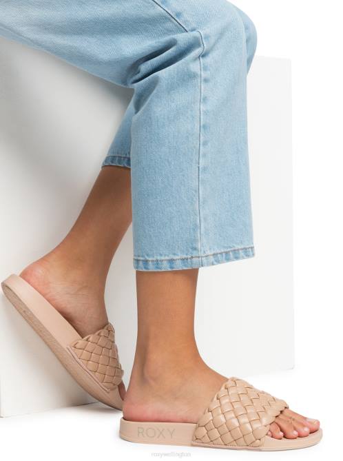 X4FH1326 tan Slippy Puff Sandals Women Roxy | Sandals