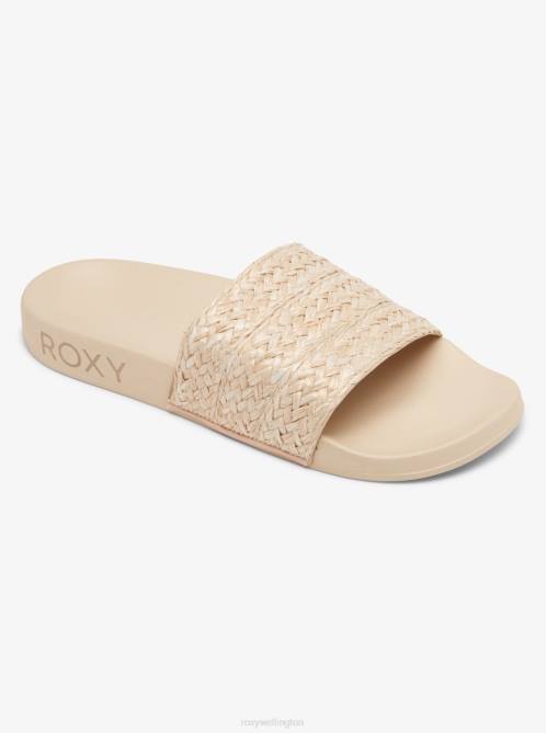 X4FH1362 cream Slippy Jute Sandals Women Roxy | Sandals