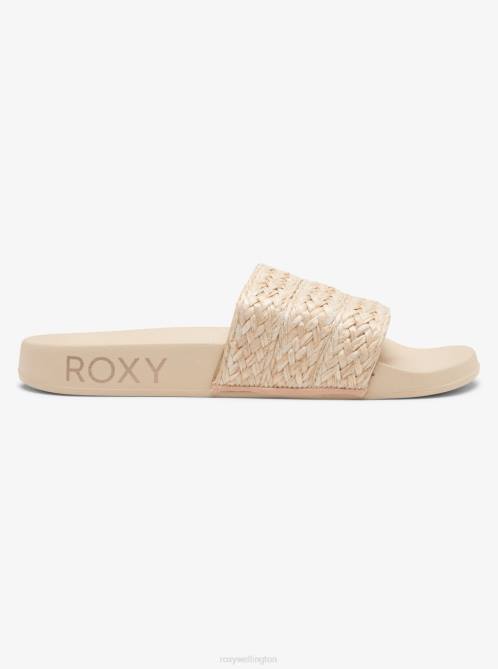 X4FH1362 cream Slippy Jute Sandals Women Roxy | Sandals