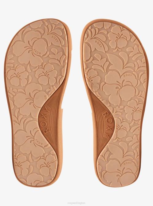 X4FH1366 tan Slippy Water-Friendly Sandals Women Roxy | Sandals