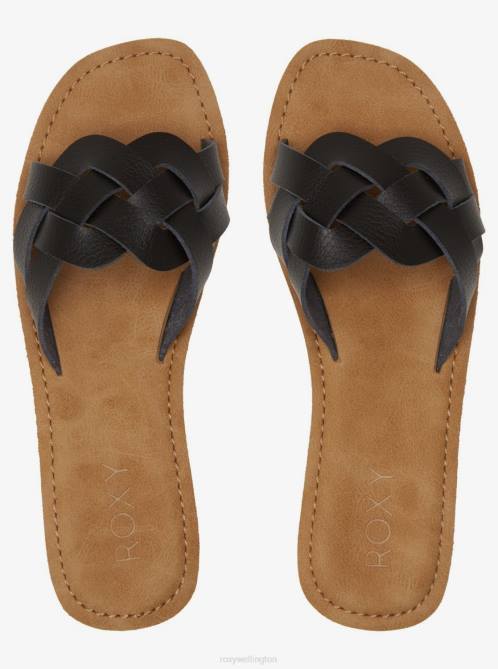 X4FH1367 black Edessa Sandals Women Roxy | Sandals