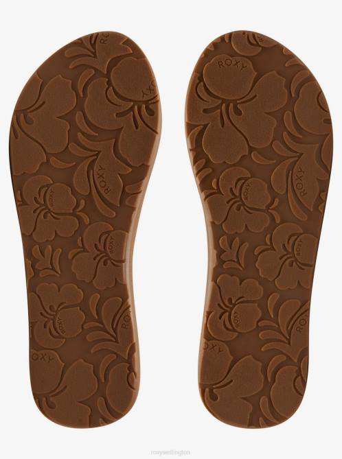 X4FH1384 black Roselani Sandals Women Roxy | Sandals