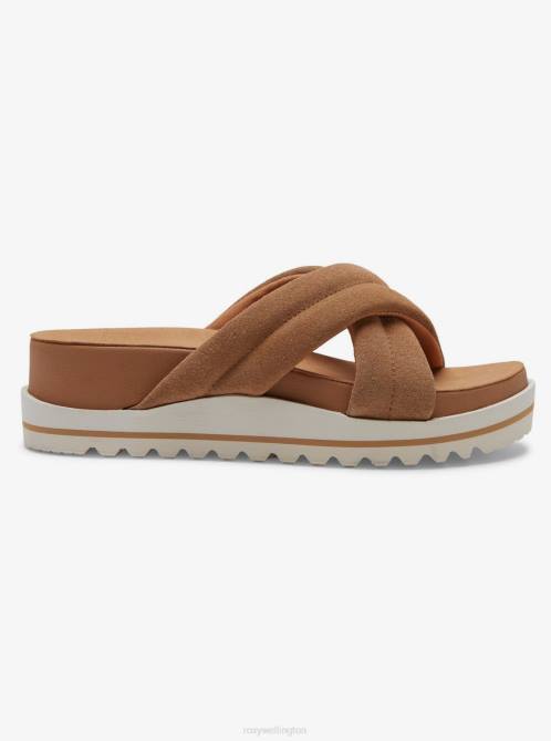 X4FH1395 tan Veria Sandals Women Roxy | Sandals