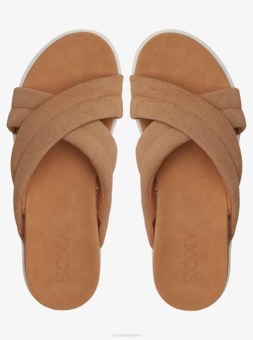X4FH1395 tan Veria Sandals Women Roxy | Sandals