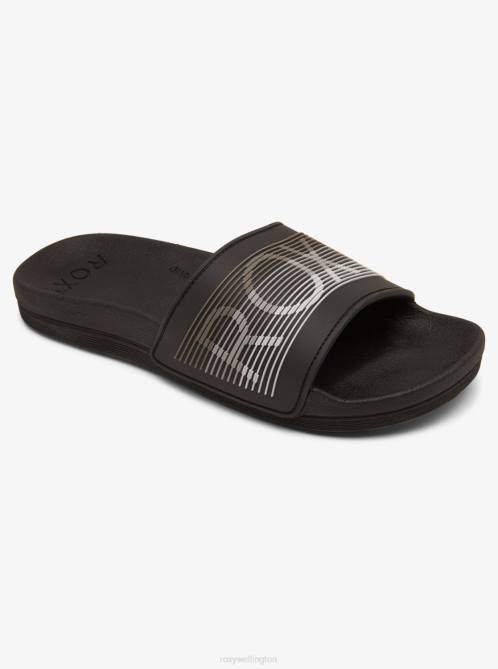X4FH1399 black Slippy Water-Friendly Sandals Women Roxy | Sandals