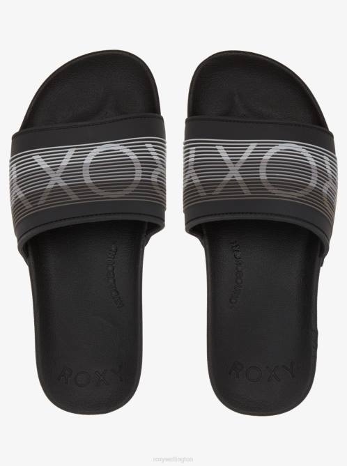X4FH1399 black Slippy Water-Friendly Sandals Women Roxy | Sandals