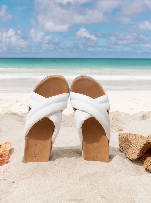 X4FH1400 white Veria Sandals Women Roxy | Sandals