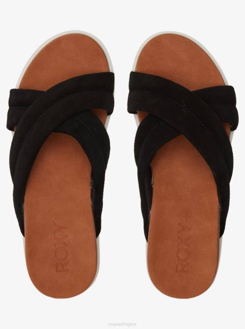 X4FH1401 black Veria Sandals Women Roxy | Sandals