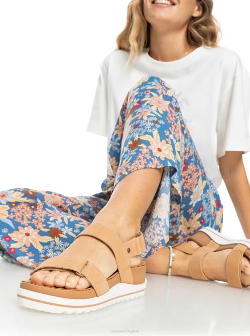 X4FH1413 tan Himari Sandals Women Roxy | Sandals