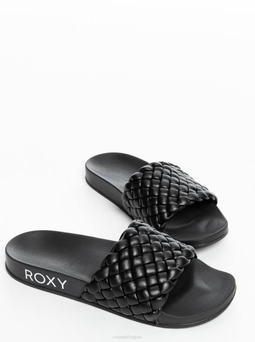 X4FH1418 black Slippy Puff Sandals Women Roxy | Sandals