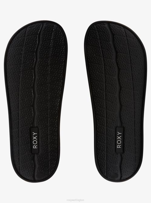 X4FH1418 black Slippy Puff Sandals Women Roxy | Sandals