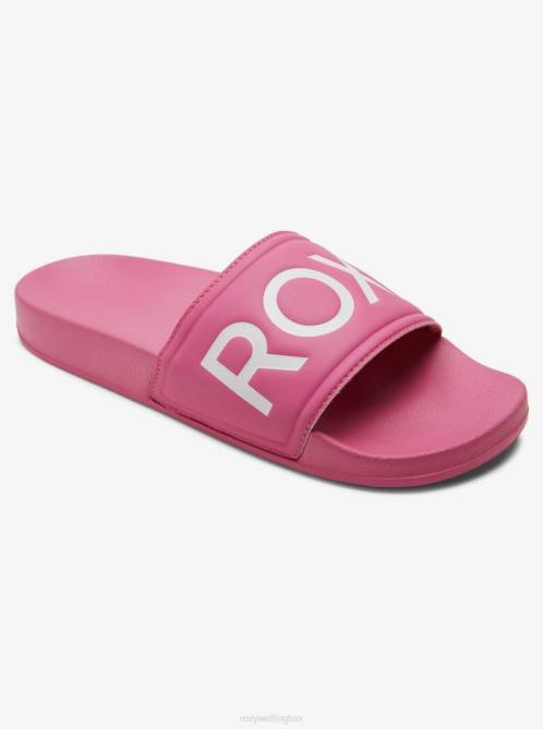 X4FH1463 bright rose/hot pink Slippy Slide Sandals Women Roxy | Sandals