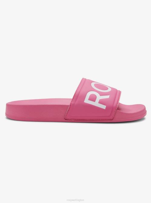 X4FH1463 bright rose/hot pink Slippy Slide Sandals Women Roxy | Sandals