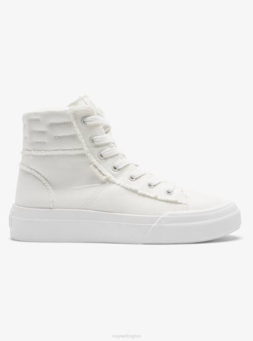 X4FH1204 white Rae Mid-Top Shoes Women Roxy | Sneakers