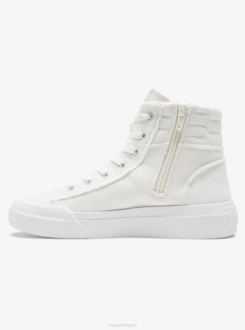 X4FH1204 white Rae Mid-Top Shoes Women Roxy | Sneakers