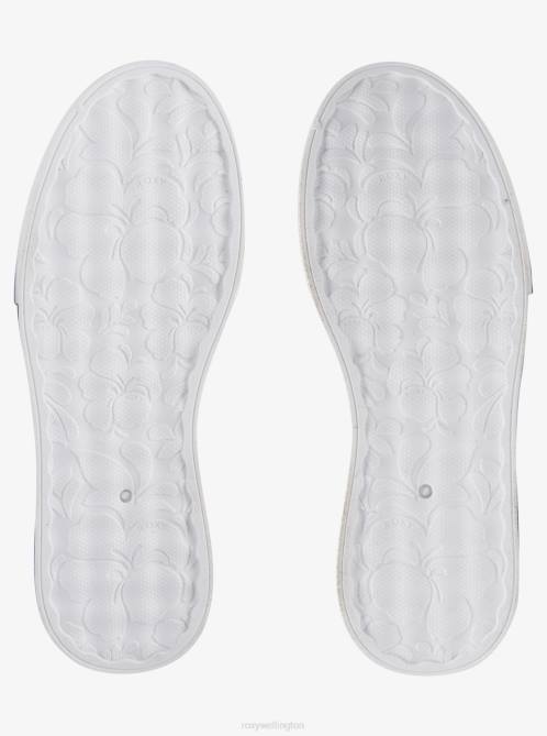 X4FH1204 white Rae Mid-Top Shoes Women Roxy | Sneakers