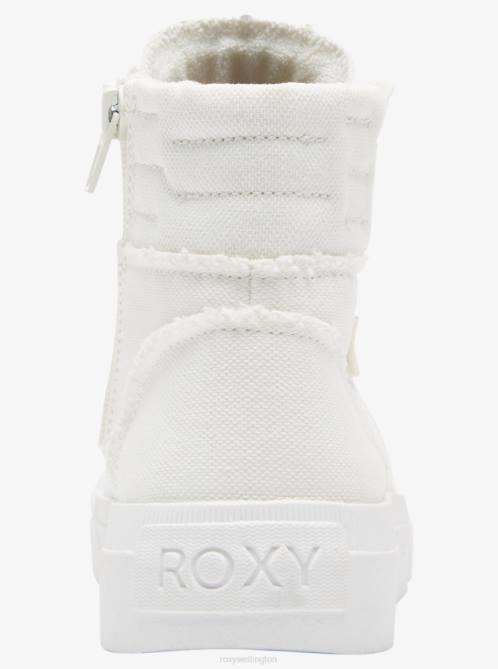 X4FH1204 white Rae Mid-Top Shoes Women Roxy | Sneakers