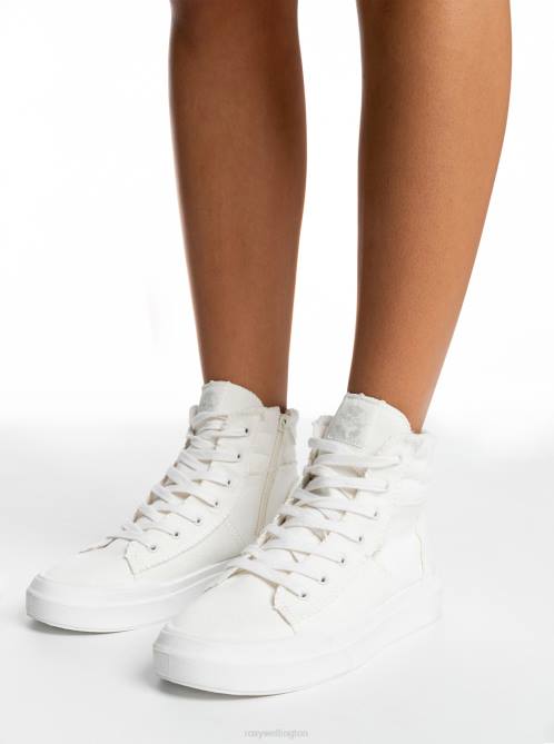 X4FH1204 white Rae Mid-Top Shoes Women Roxy | Sneakers