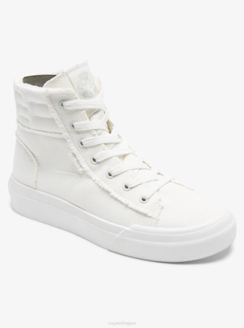 X4FH1204 white Rae Mid-Top Shoes Women Roxy | Sneakers