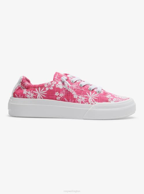 X4FH1207 crazy pink flower Rae Shoes Women Roxy | Sneakers