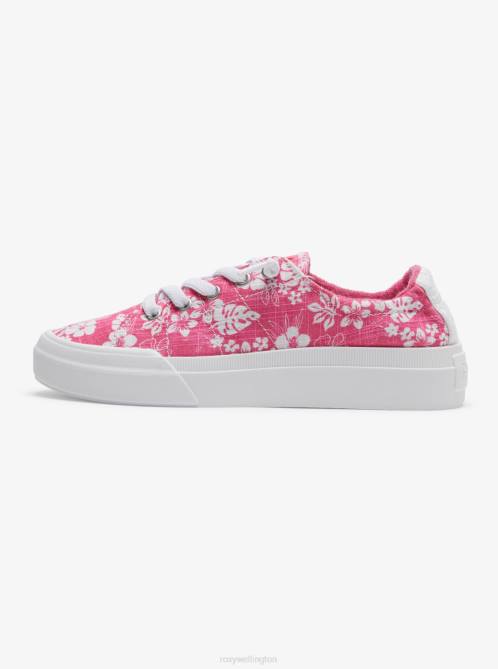 X4FH1207 crazy pink flower Rae Shoes Women Roxy | Sneakers