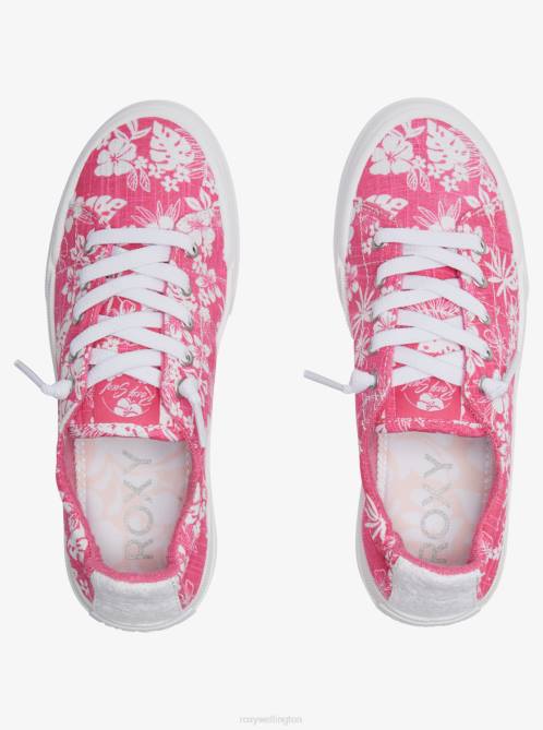 X4FH1207 crazy pink flower Rae Shoes Women Roxy | Sneakers