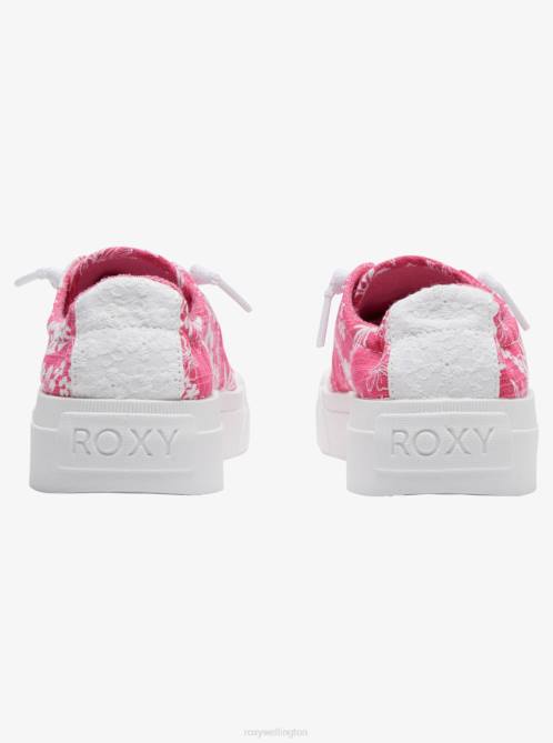 X4FH1207 crazy pink flower Rae Shoes Women Roxy | Sneakers