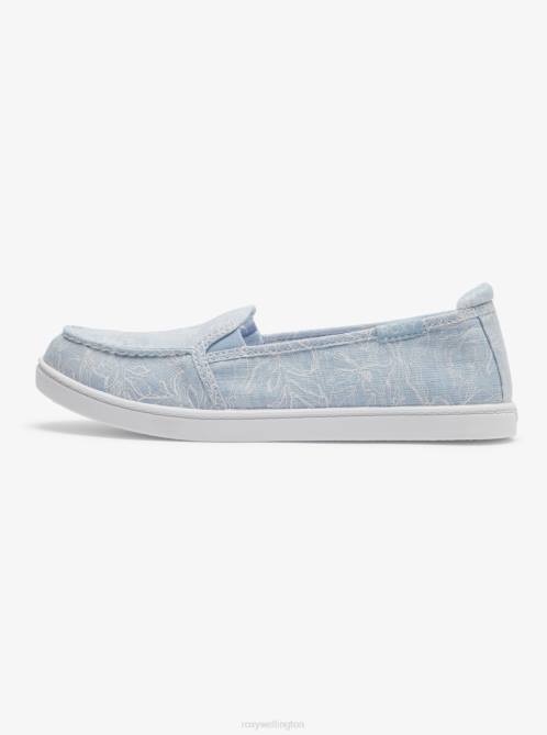 X4FH1209 light blue Minnow Slip-On Shoes Women Roxy | Sneakers