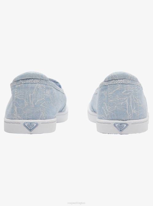 X4FH1209 light blue Minnow Slip-On Shoes Women Roxy | Sneakers