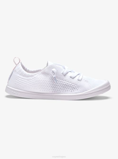 X4FH1247 white Bayshore Closed Shoes Women Roxy | Sneakers
