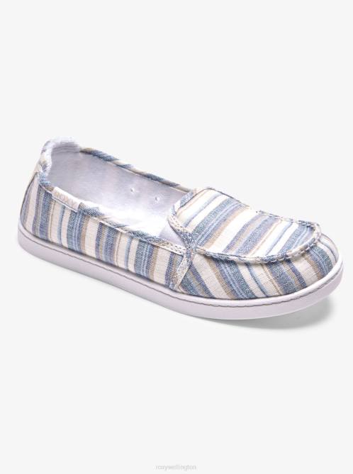 X4FH1260 blue heather Minnow Slip-On Shoes Women Roxy | Sneakers