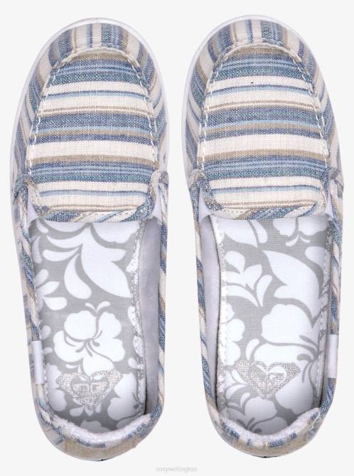 X4FH1260 blue heather Minnow Slip-On Shoes Women Roxy | Sneakers