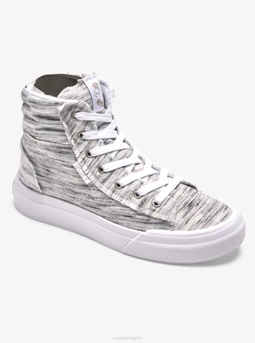X4FH1267 heather grey Rae Mid-Top Shoes Women Roxy | Sneakers