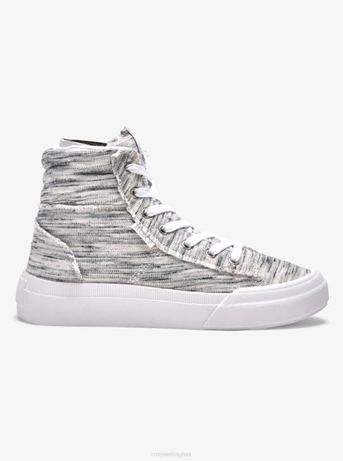 X4FH1267 heather grey Rae Mid-Top Shoes Women Roxy | Sneakers