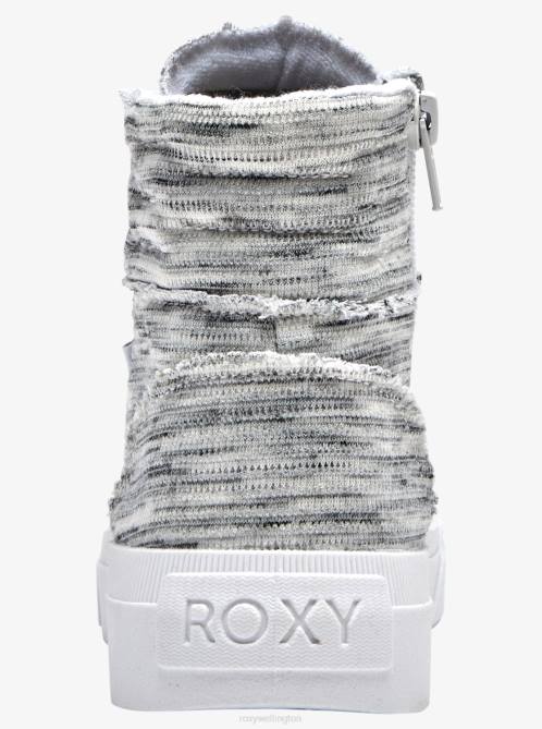 X4FH1267 heather grey Rae Mid-Top Shoes Women Roxy | Sneakers