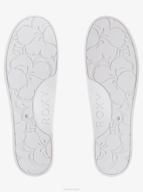 X4FH1278 white/lt green Bayshore Shoes Women Roxy | Sneakers