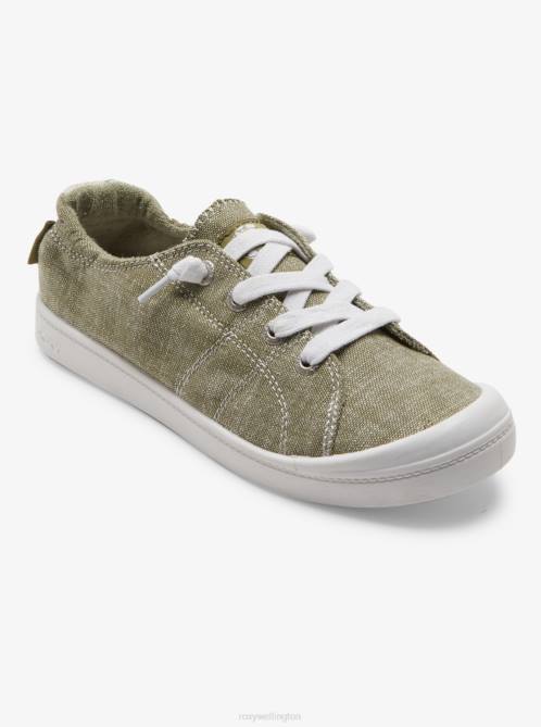 X4FH1279 olive night/white Bayshore Plus Shoes Women Roxy | Sneakers