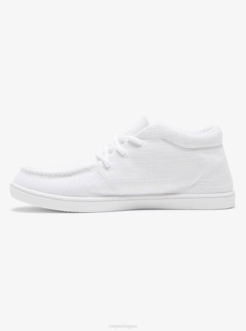 X4FH1283 white Minnow Mid Mid-Top Shoes Women Roxy | Sneakers