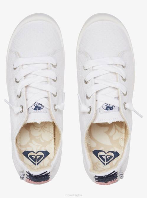 X4FH1295 white Bayshore Shoes Women Roxy | Sneakers