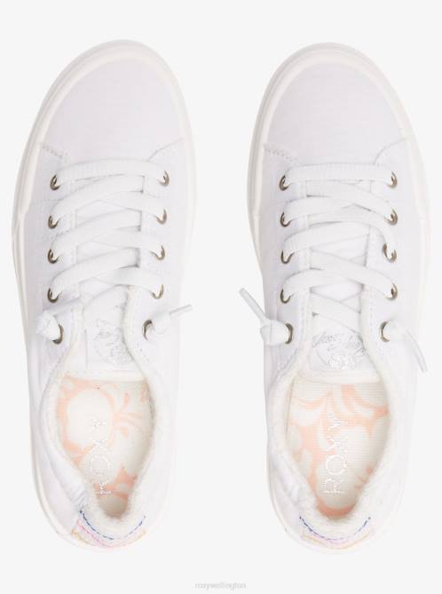 X4FH1296 white Rae Direct Attach Shoe Women Roxy | Sneakers