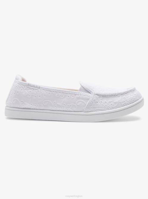 X4FH1307 white Minnow Slip-On Shoes Women Roxy | Sneakers
