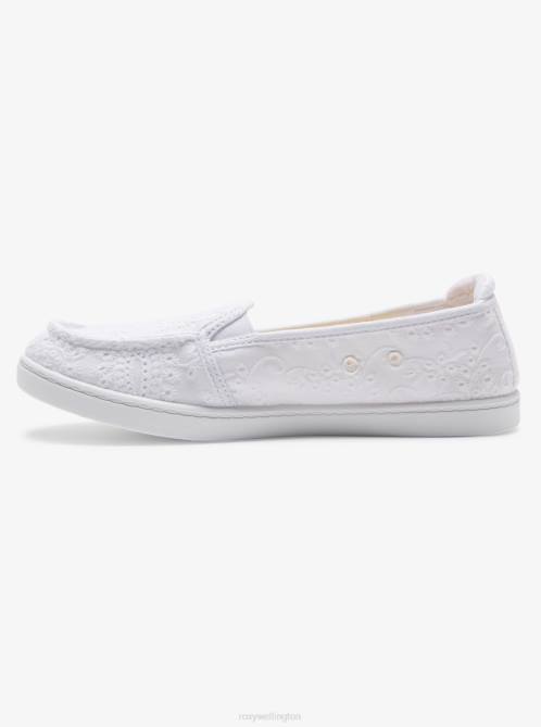 X4FH1307 white Minnow Slip-On Shoes Women Roxy | Sneakers